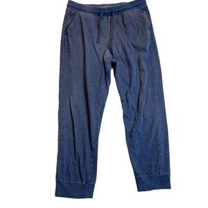 Tek Gear Mens Jogger Pants Large In Blue Heather Cotton-Polyester Blend Drawstri